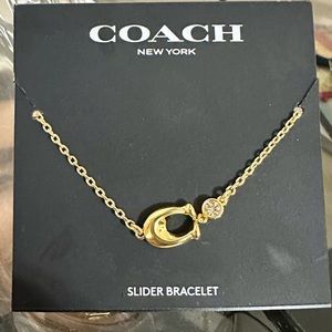 NWT Coach Signature Crystal Slider Bracelet